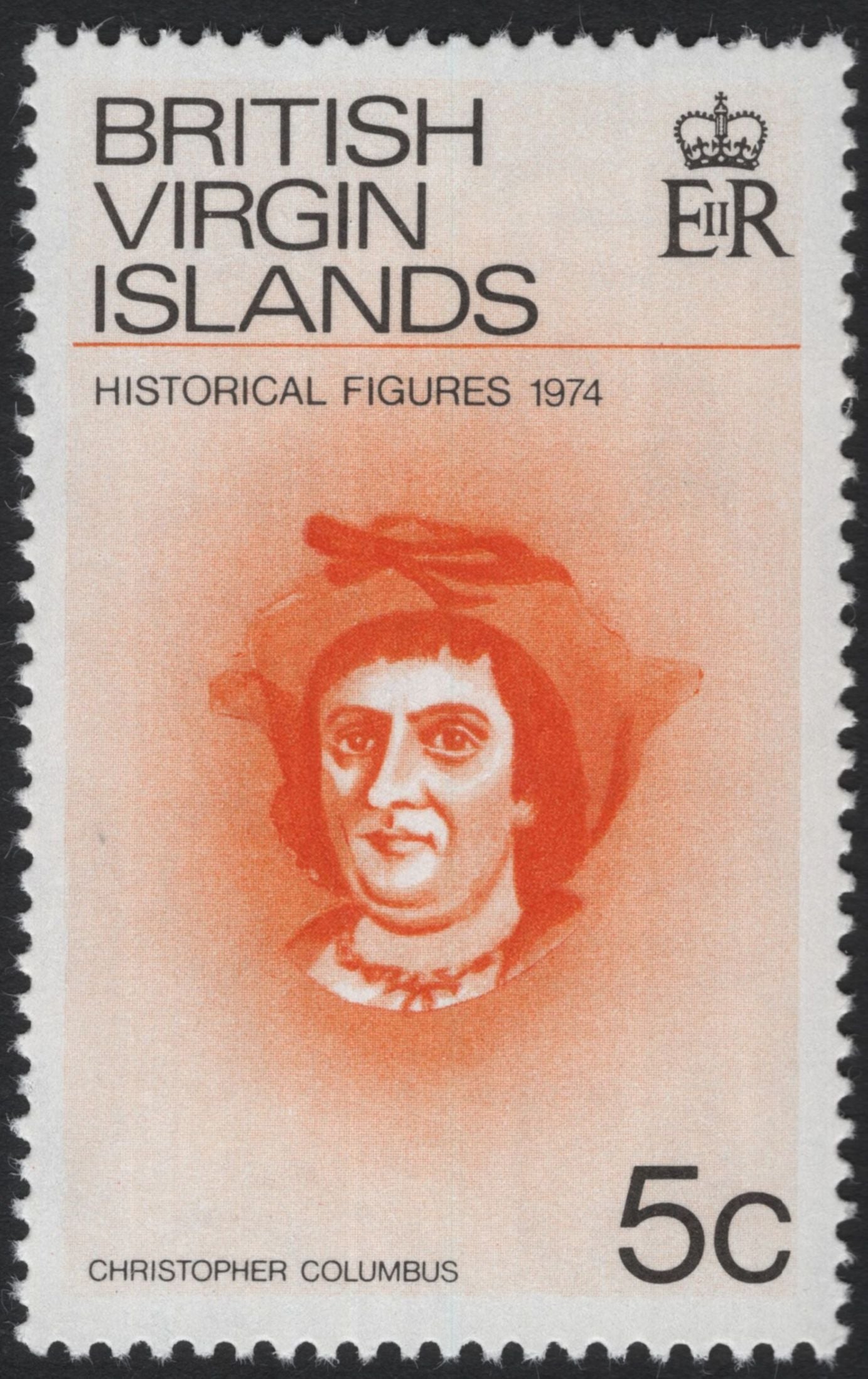 SCG5544 - Philatelic Entry — British Virgin Islands 1974 “Historical Figures” Set