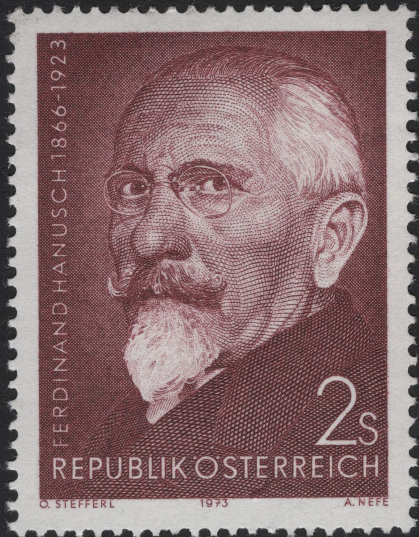 SCG5553 - : Austria 1973–1974 Famous Personalities Issue – Ferdinand Hanusch & Karl Kraus