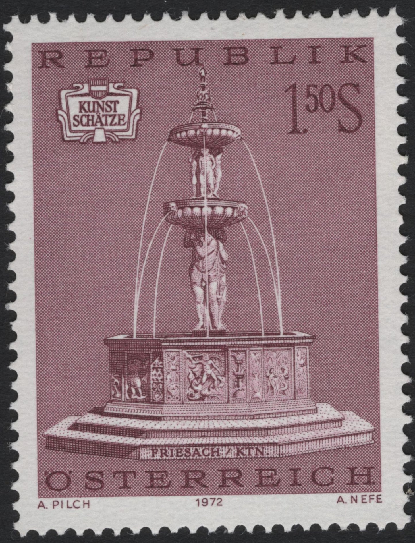 SCG5554 - Austria 1972 “Art Treasures” – Historic Fountains Series