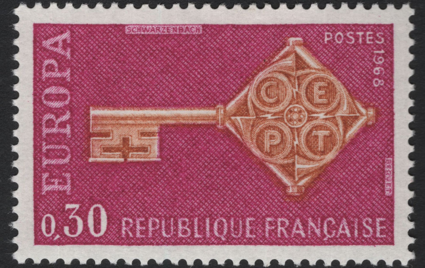 SCG5550 - France 1968 Europa – CEPT Key Design Set