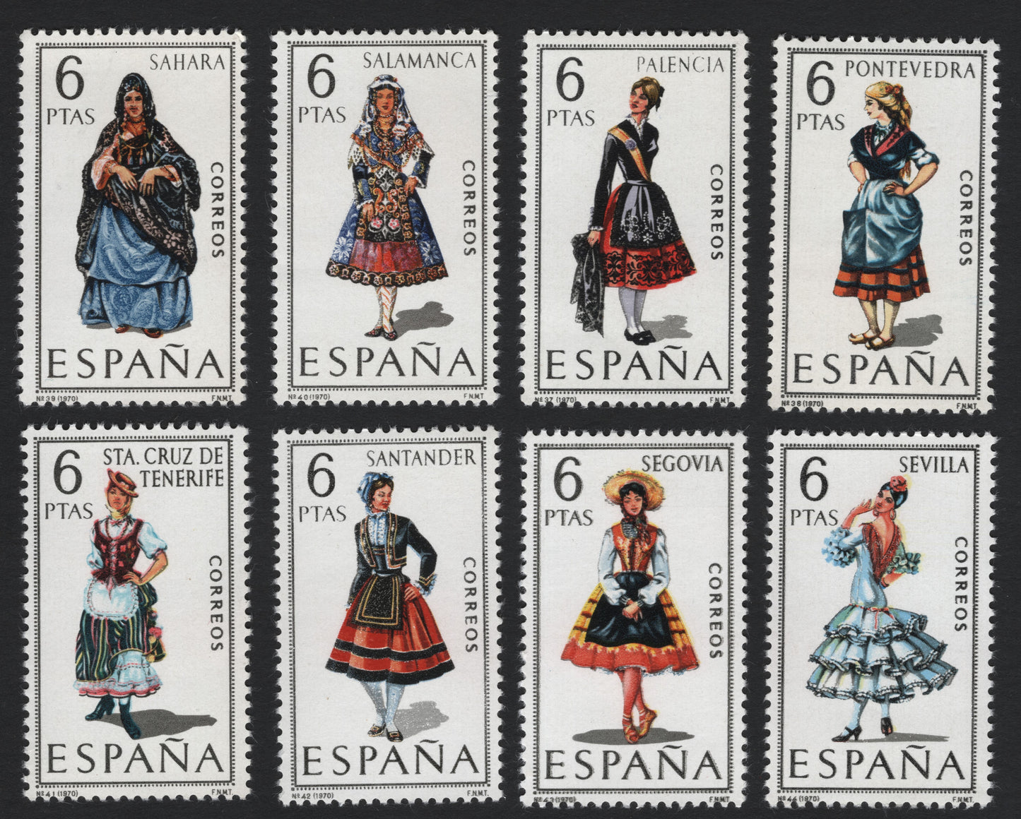 SCG5559 - 🇪🇸 Spain 1970 – Regional Costumes (6 Ptas Series)