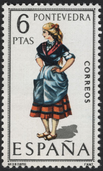 SCG5559 - 🇪🇸 Spain 1970 – Regional Costumes (6 Ptas Series)