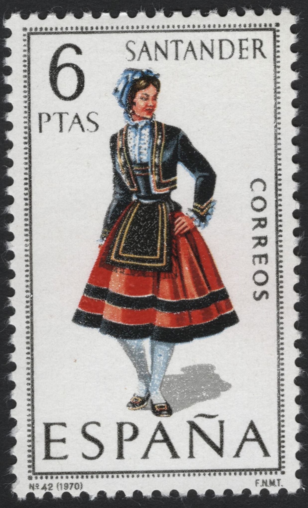 SCG5559 - 🇪🇸 Spain 1970 – Regional Costumes (6 Ptas Series)