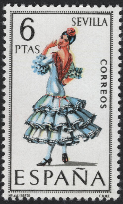 SCG5559 - 🇪🇸 Spain 1970 – Regional Costumes (6 Ptas Series)