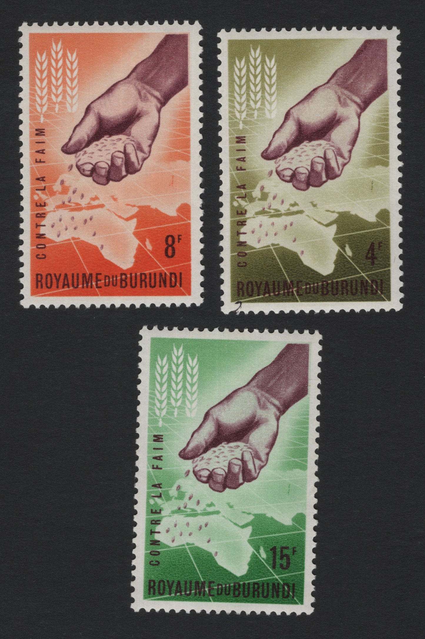 SCG5574 - Burundi “Fight Against Hunger” Issue – 1960s Humanitarian Set