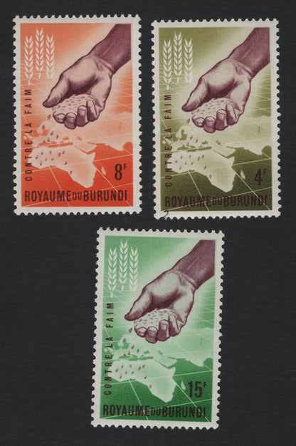 SCG5574 - Burundi “Fight Against Hunger” Issue – 1960s Humanitarian Set