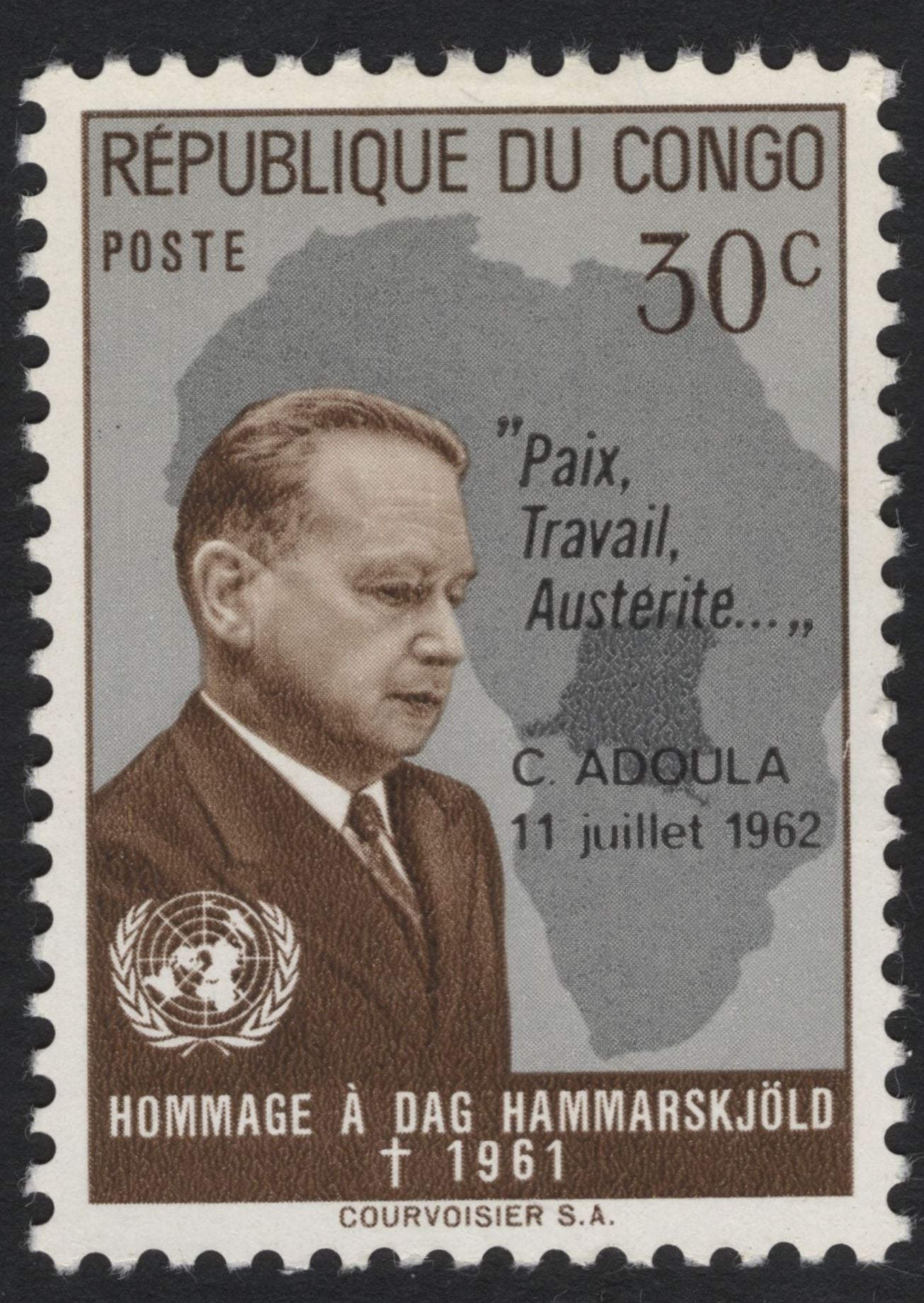 SCG5575 - Republic of Congo 1962 – Homage to Dag Hammarskjöld