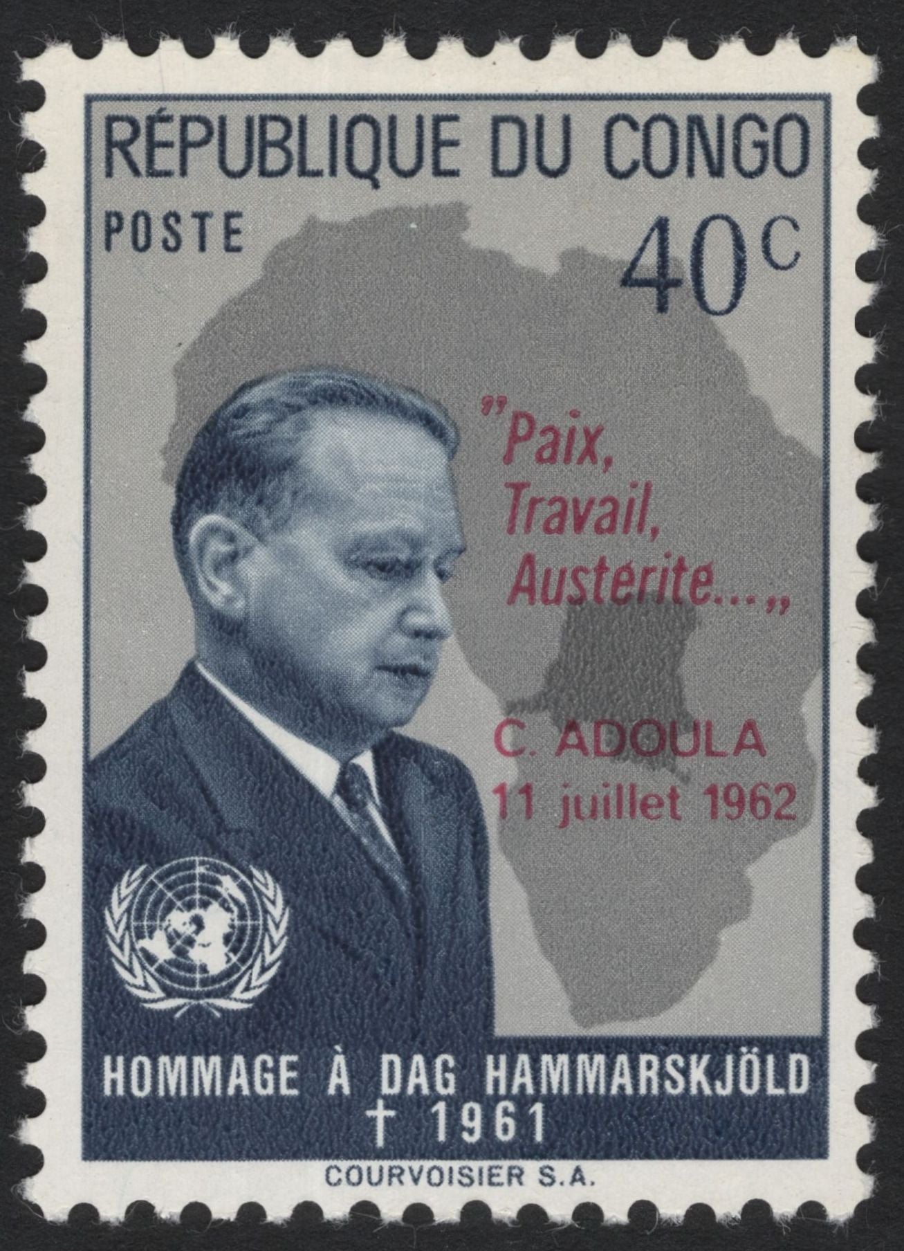 SCG5575 - Republic of Congo 1962 – Homage to Dag Hammarskjöld