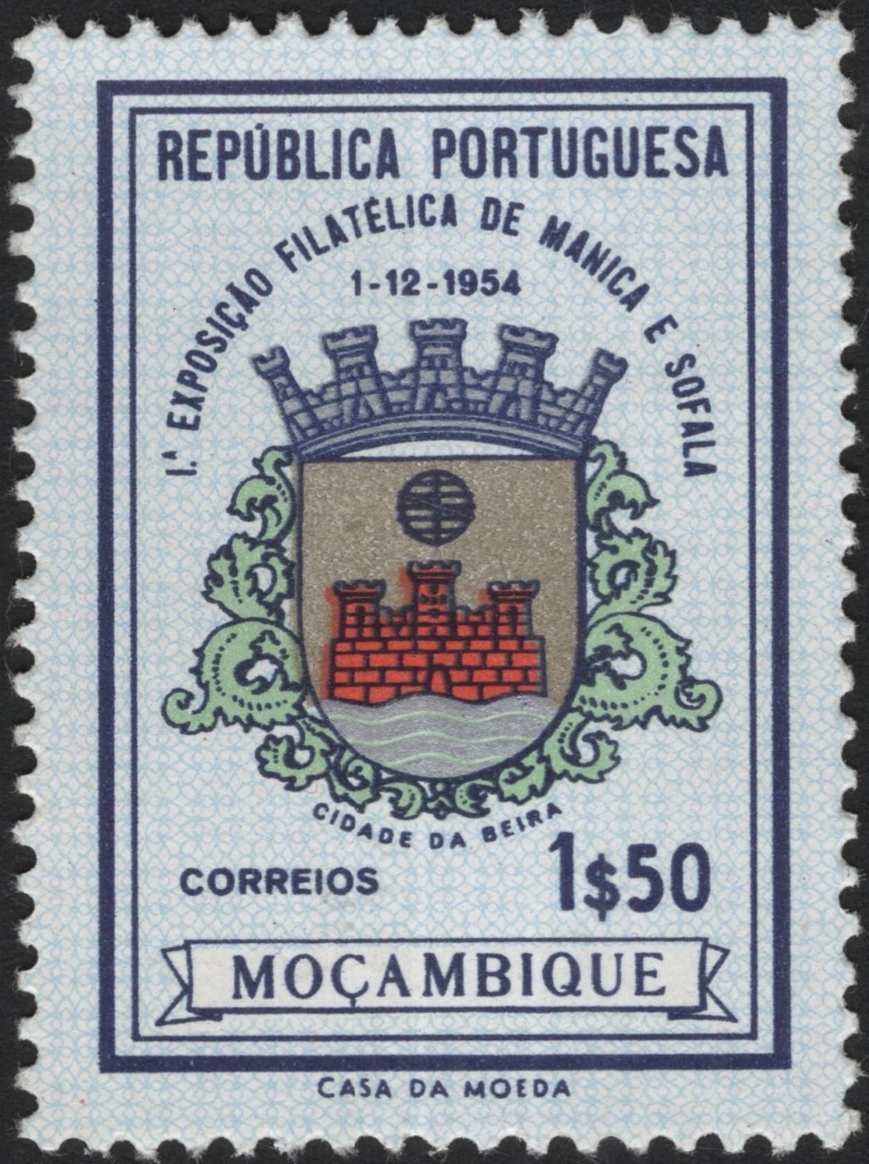 SCG5570 - Mozambique 1954 Manica e Sofala Philatelic Exhibition Stamps