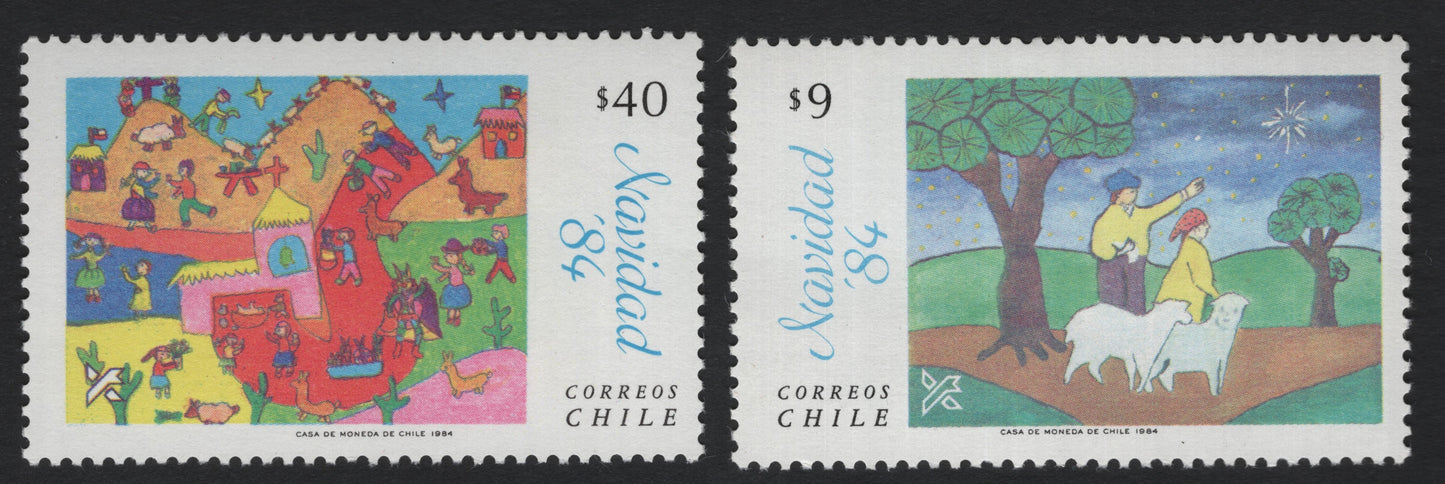 SCG5579 - Chile 1984 Christmas Stamp Set – “Navidad ’84”