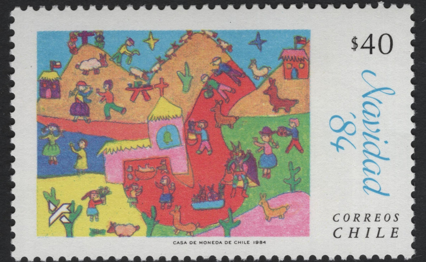 SCG5579 - Chile 1984 Christmas Stamp Set – “Navidad ’84”