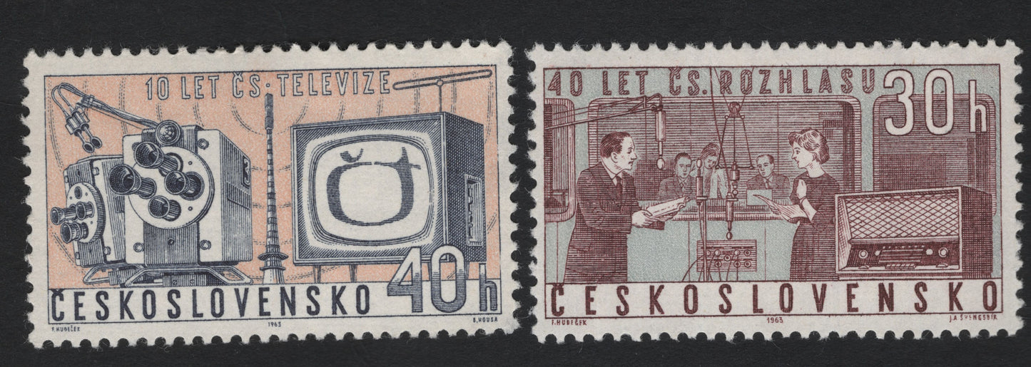 SCG5584 - Czechoslovakia 1963 – Broadcasting and Television Anniversaries