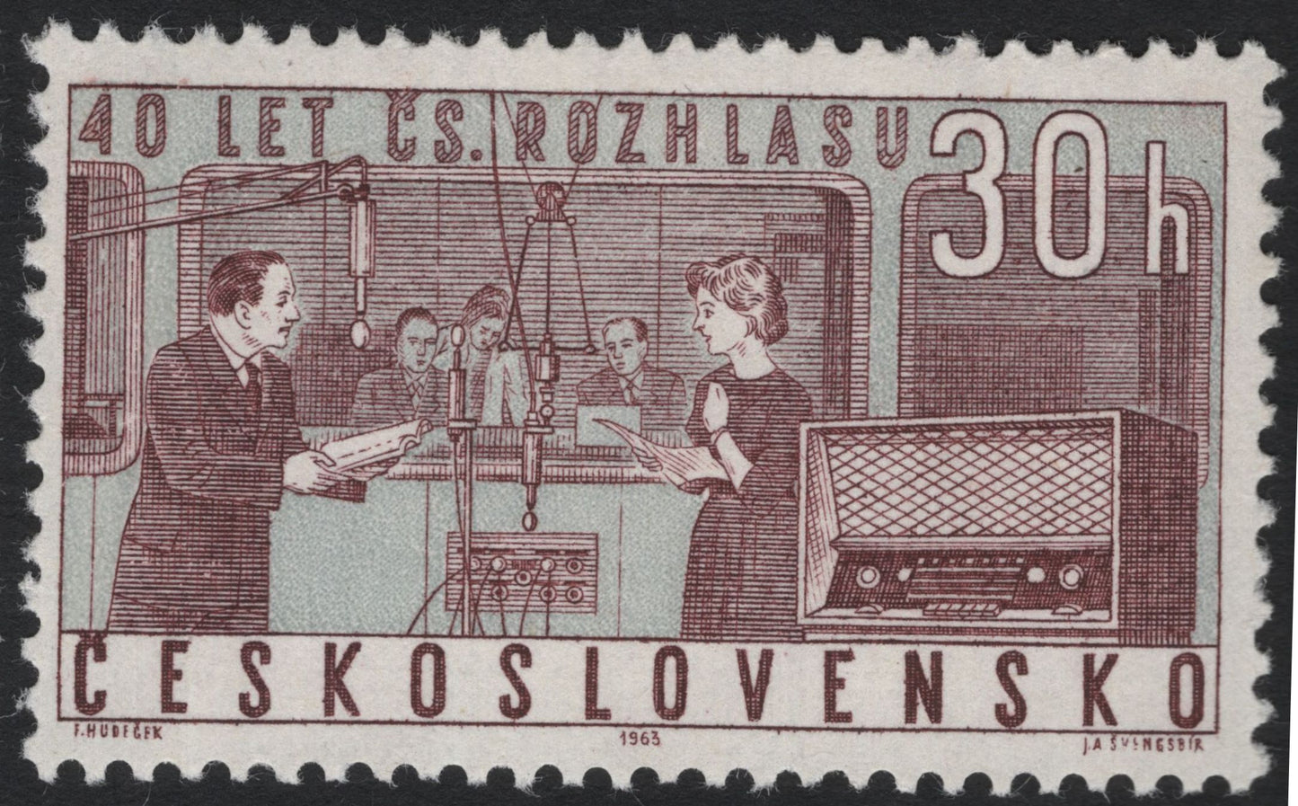 SCG5584 - Czechoslovakia 1963 – Broadcasting and Television Anniversaries