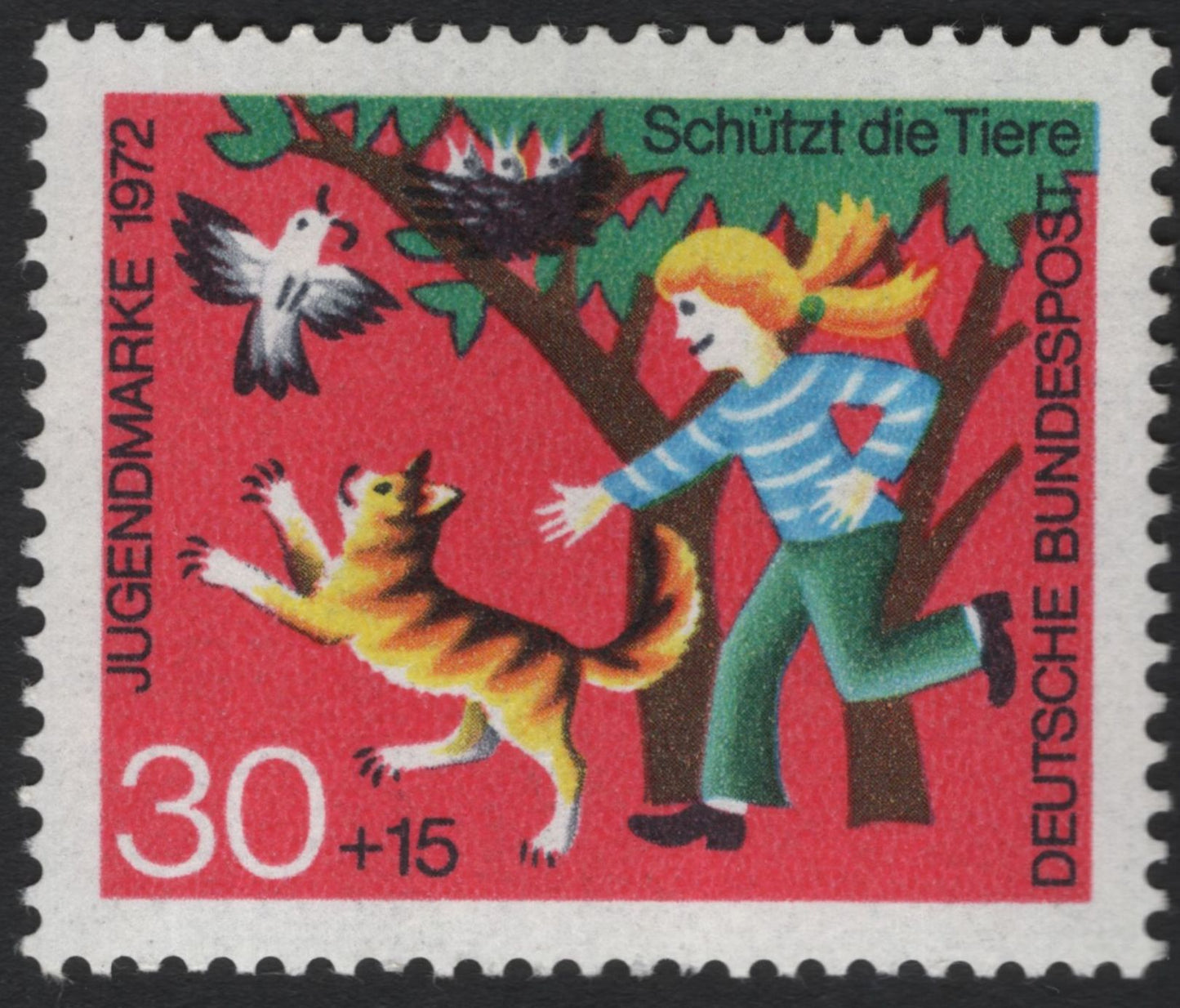 SCG5594 - 🇩🇪 Germany 1972 – “Protect the Animals” (Schützt die Tiere) – Youth Welfare Issue