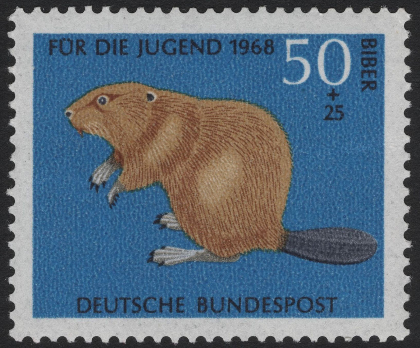 SCG5591 - Germany 1968 “Für die Jugend” – Beaver and Badger Charity Stamps