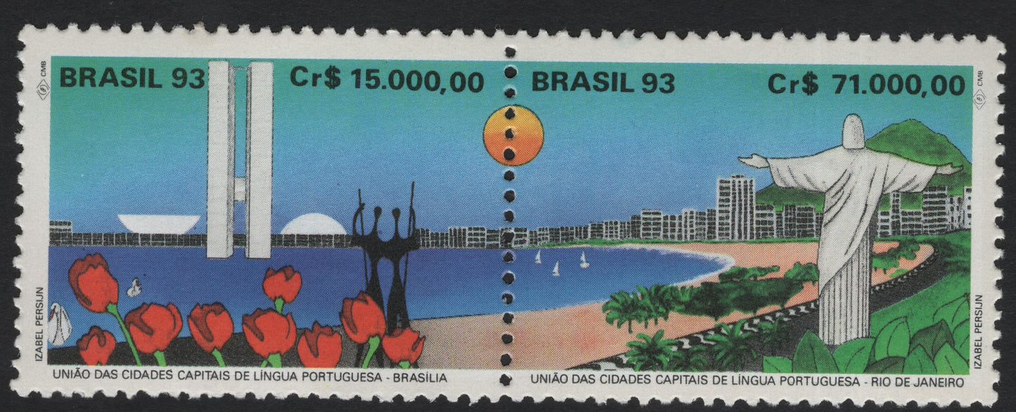 SCG5592 - Brazil 1993 – Union of Portuguese-Speaking Capitals (Brasília & Rio de Janeiro)