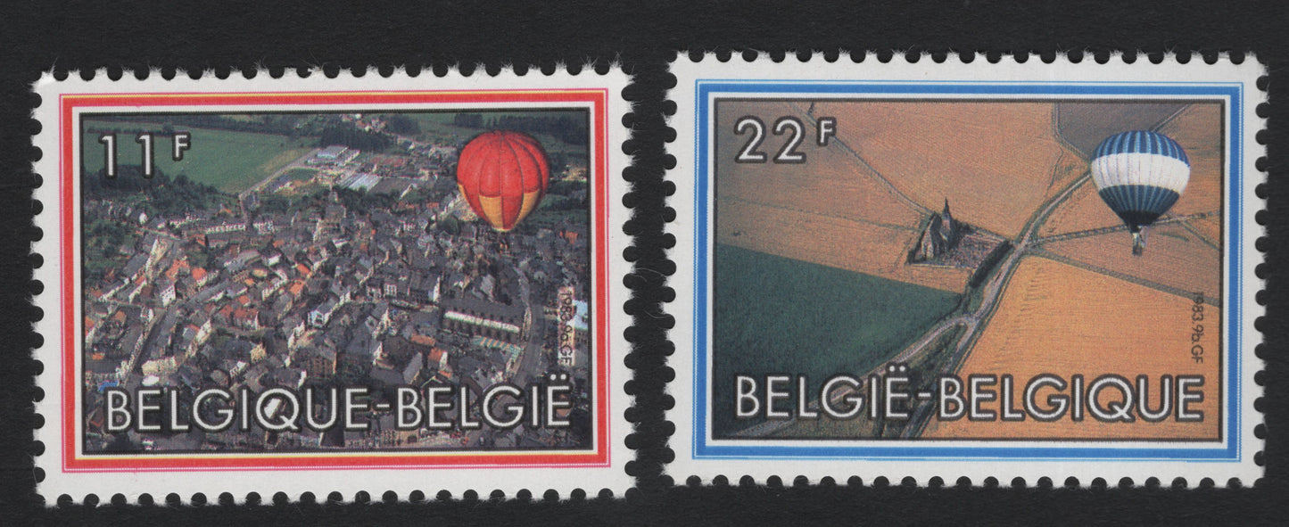 SCG5593 - Belgium 1983 Hot Air Balloon Views Set