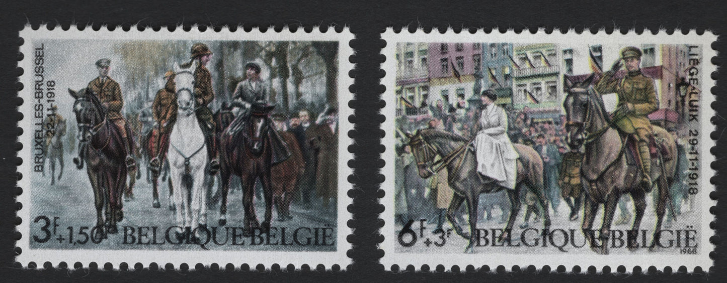 SCG5563 - Philatelic Entry: Belgium 1968 – Liberation of Belgium 1918 (50th Anniversary)