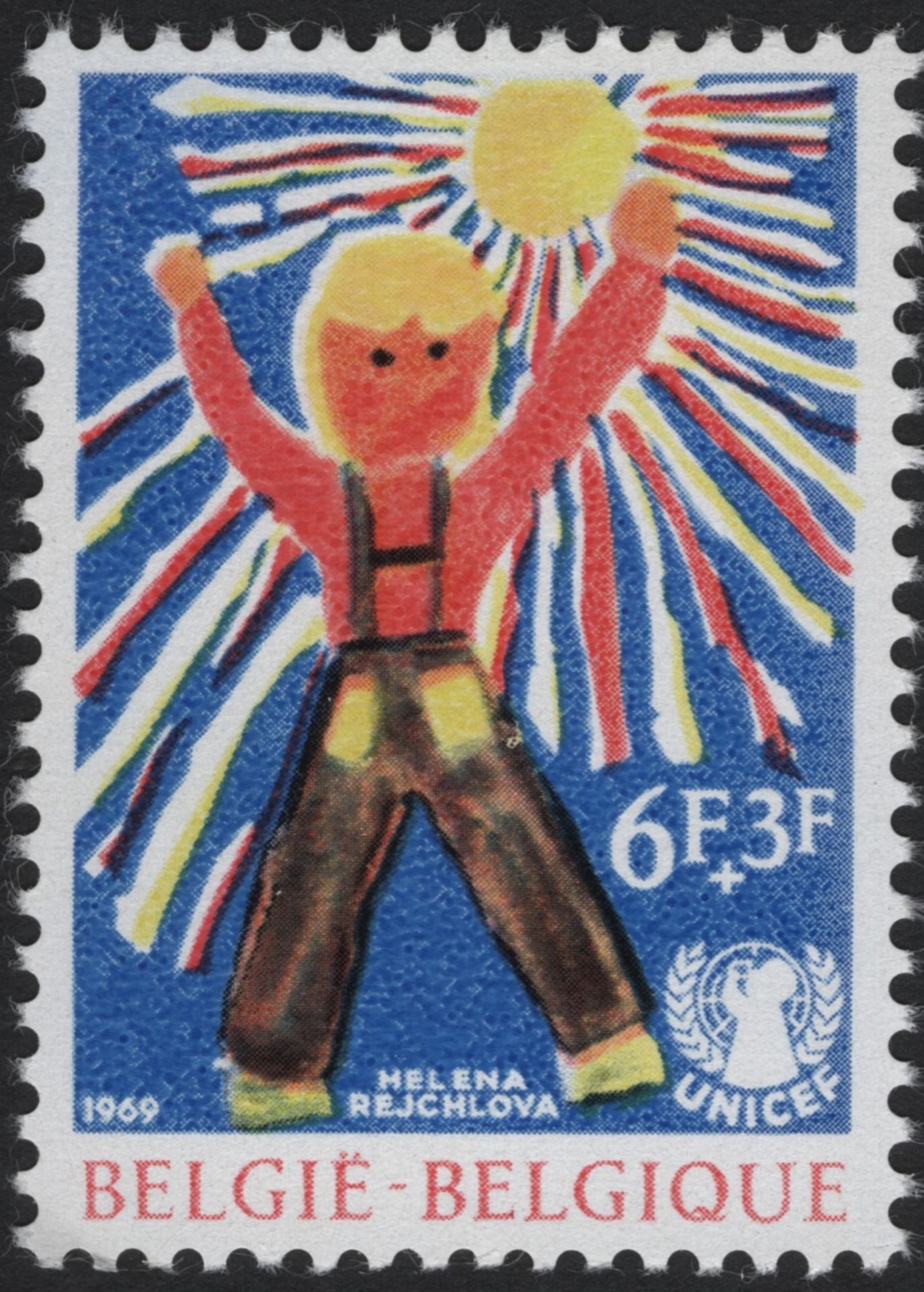 SCG5561 - Belgium 1969 UNICEF Children’s Art Semi-Postal Set