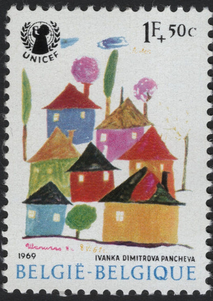 SCG5561 - Belgium 1969 UNICEF Children’s Art Semi-Postal Set