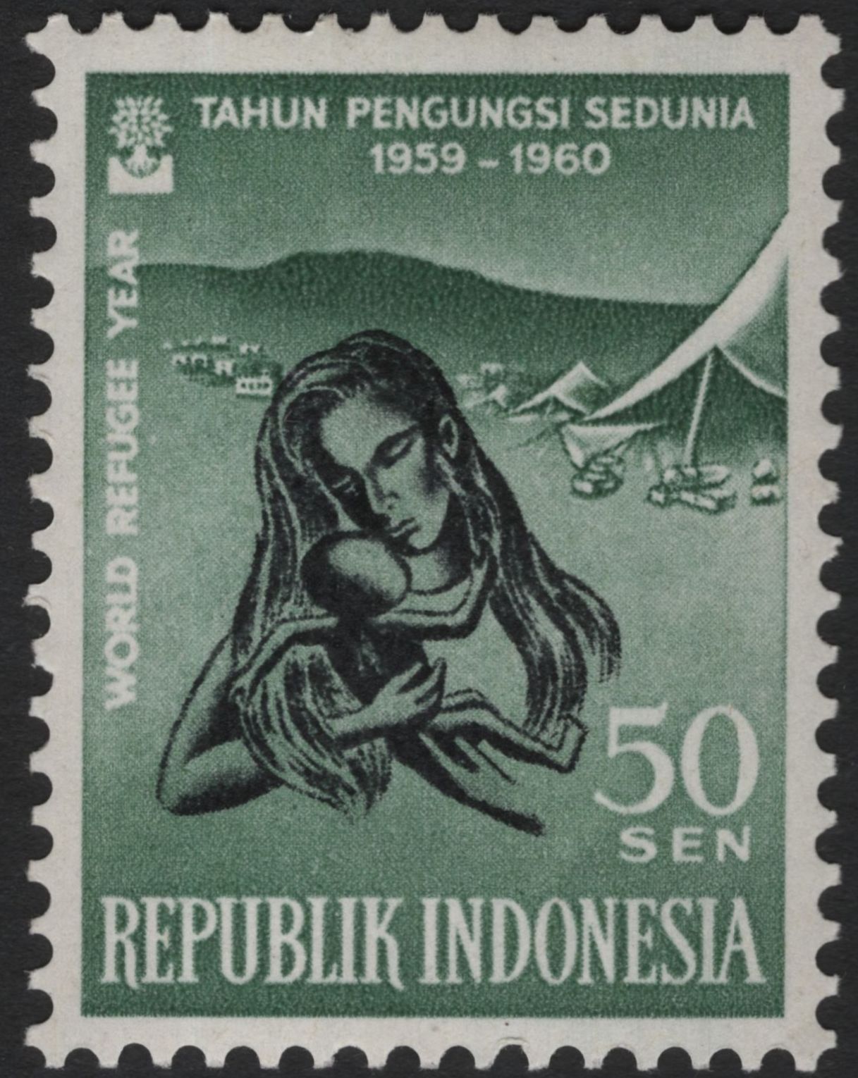 SCG5567 - Indonesia 1959–60 World Refugee Year Stamp Set