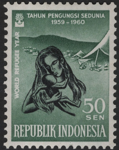 SCG5567 - Indonesia 1959–60 World Refugee Year Stamp Set