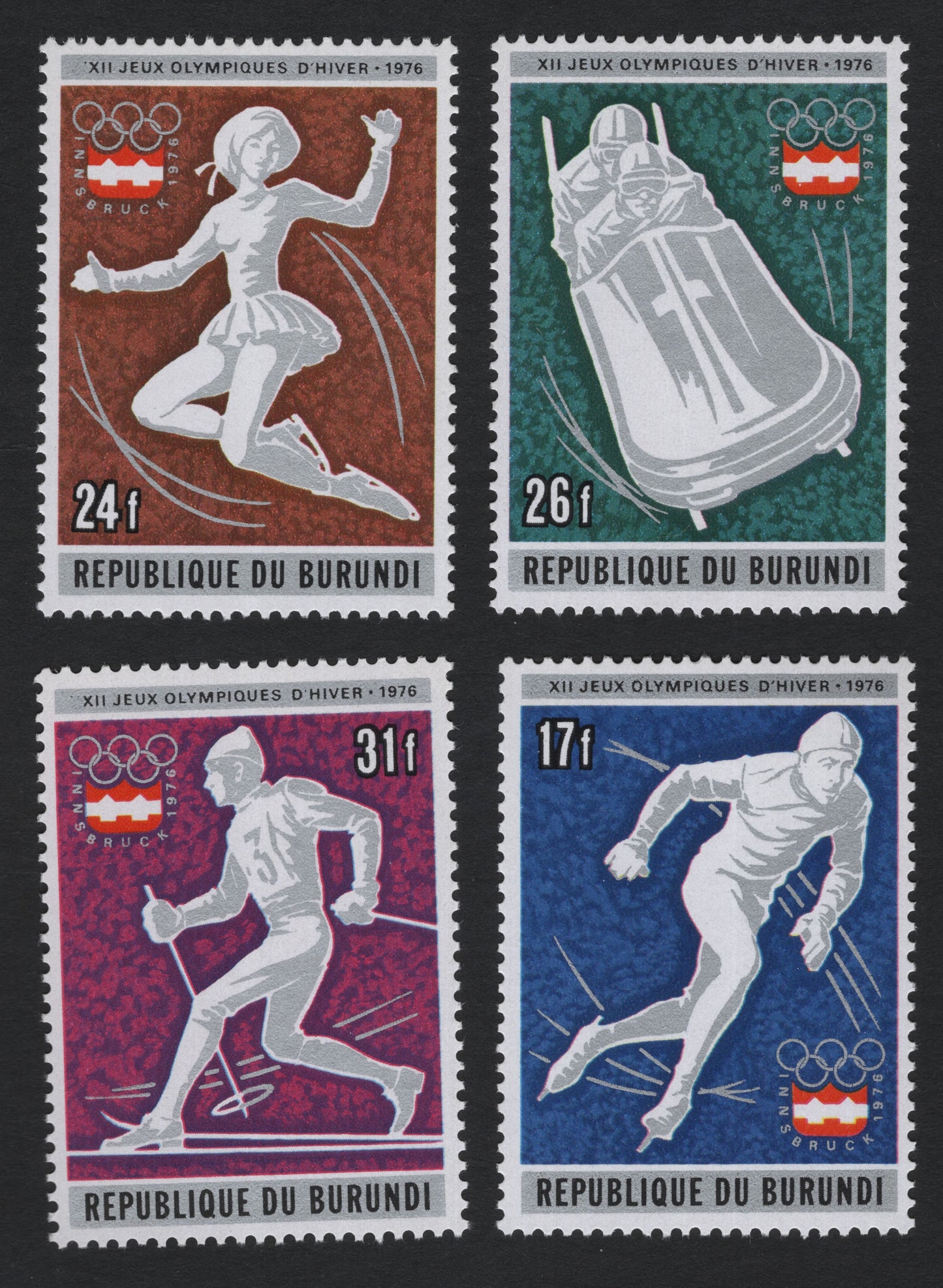 SCG5566 - Burundi 1976 Winter Olympics – Innsbruck Games Commemorative Set