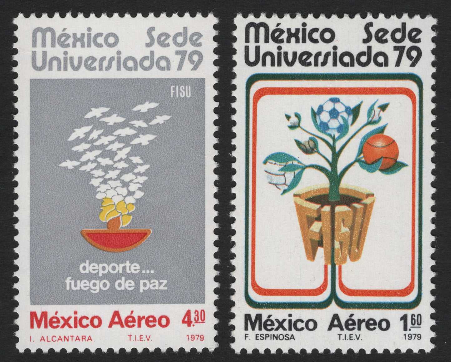 SCG5609 - Mexico 1979 Universiade Airmail Issue – “FISU Games of Peace and Sport”