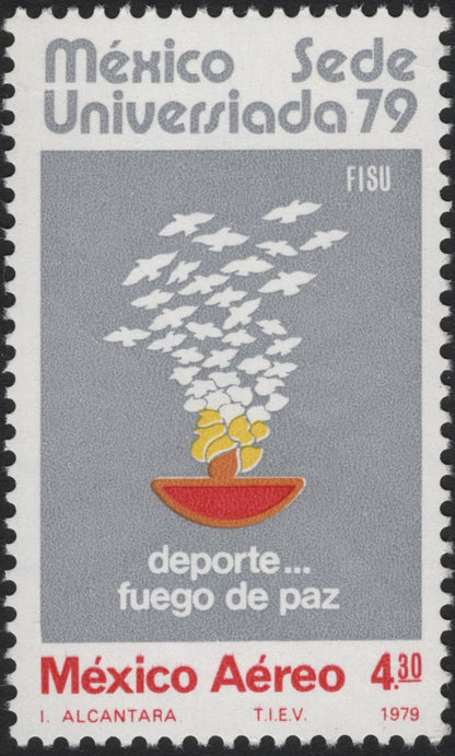 SCG5609 - Mexico 1979 Universiade Airmail Issue – “FISU Games of Peace and Sport”