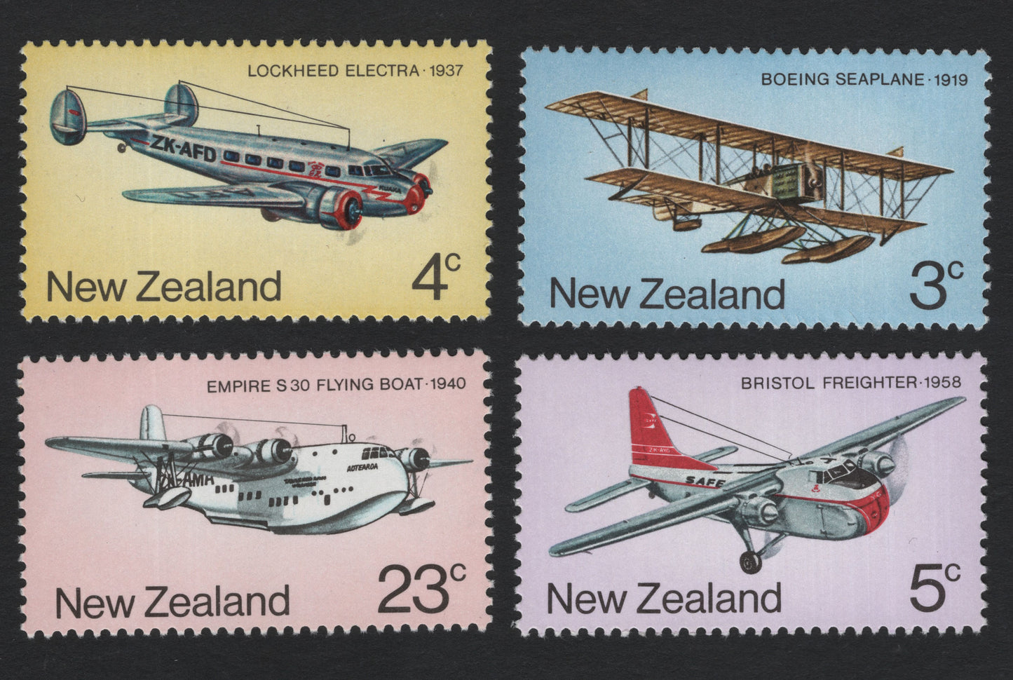 SCG5623 - New Zealand 1972 "Pioneers of Aviation" Stamp Set