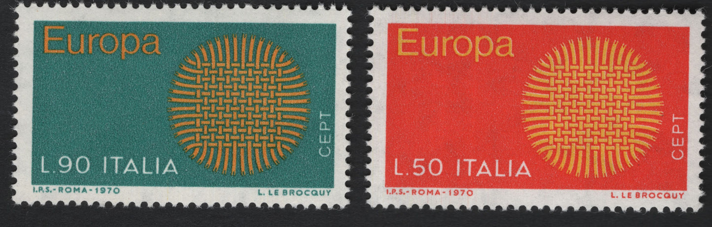 SCG5669 - Italy 1970 Europa “Woven Europe” CEPT Set