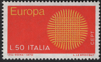 SCG5669 - Italy 1970 Europa “Woven Europe” CEPT Set