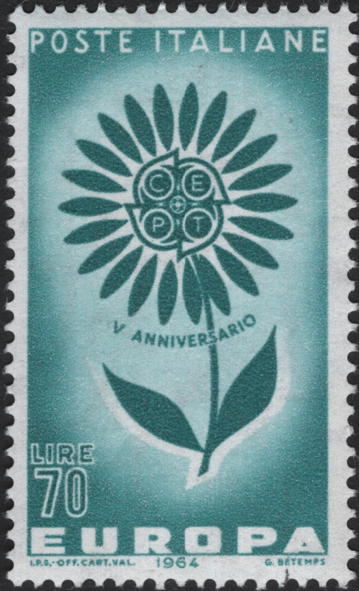 SCG5672 - Italy 1964 Europa – 5th Anniversary of CEPT