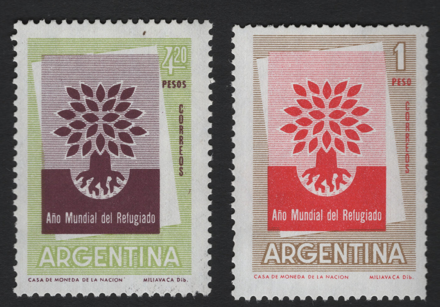 SCG5674 - Argentina 1960 – World Refugee Year Stamps