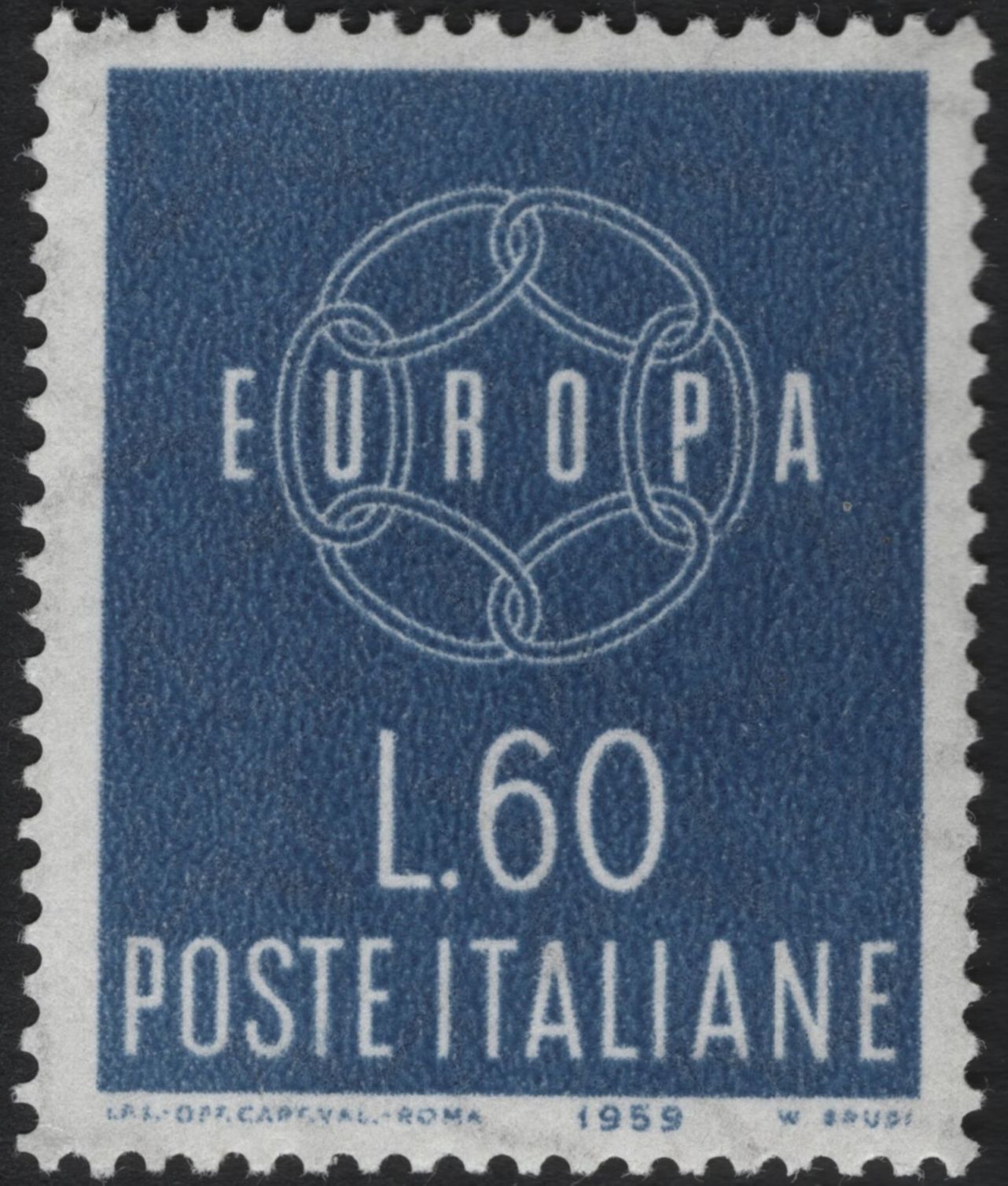 SCG5671 - Italy 1959 Europa Issue — Linked Rings of Unity