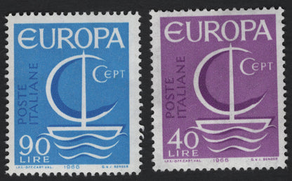 SCG5682 - Italy 1966 Europa CEPT Set – “Ship and C” Design