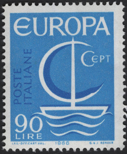 SCG5682 - Italy 1966 Europa CEPT Set – “Ship and C” Design