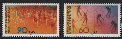 SCG5688 - 1981 Berlin “For Sport” Semi-Postal Stamps – Gymnastics and Marathon