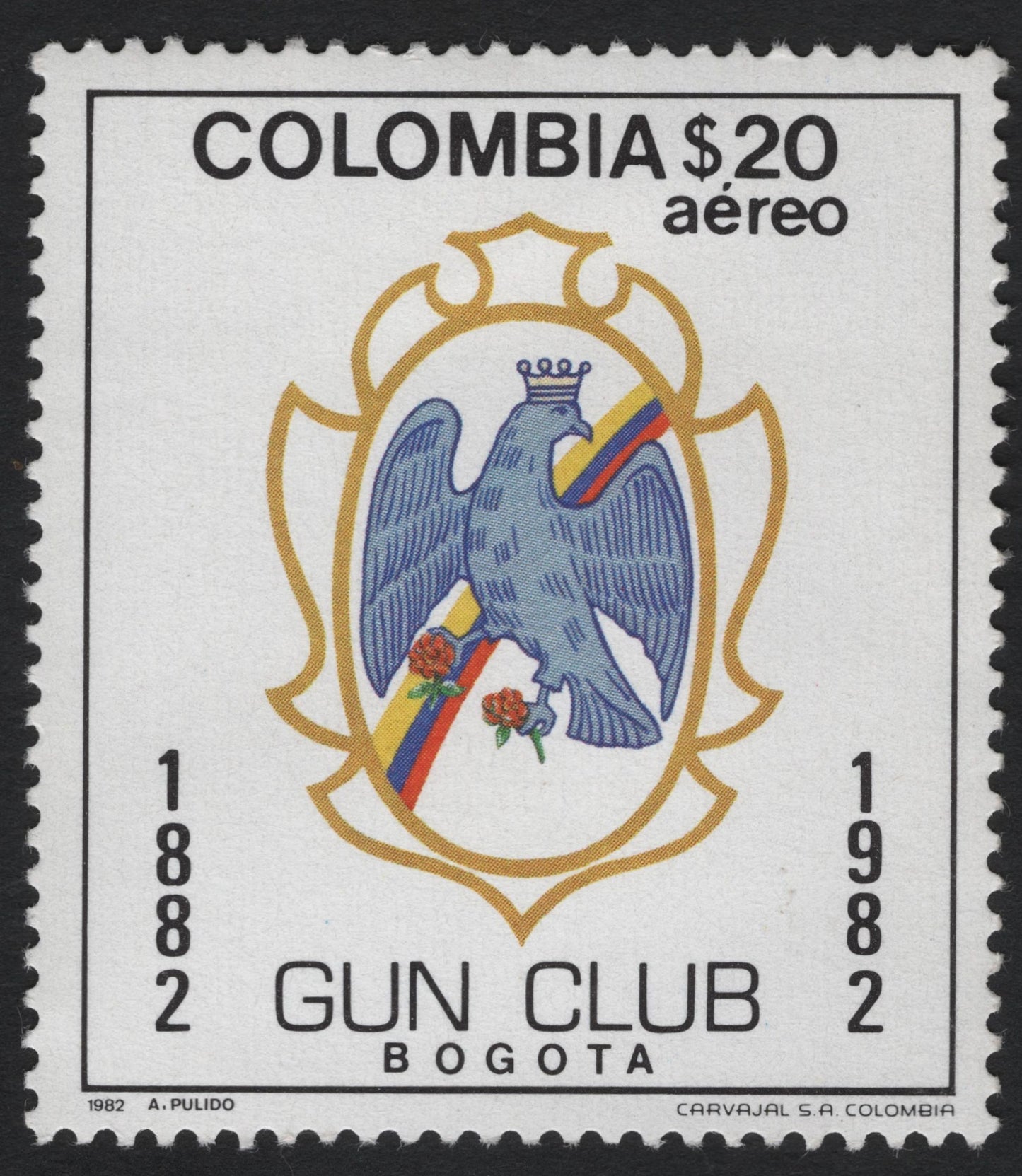 SCG5991 - Colombia 1982 – Bogotá Gun Club Centenary Airmail