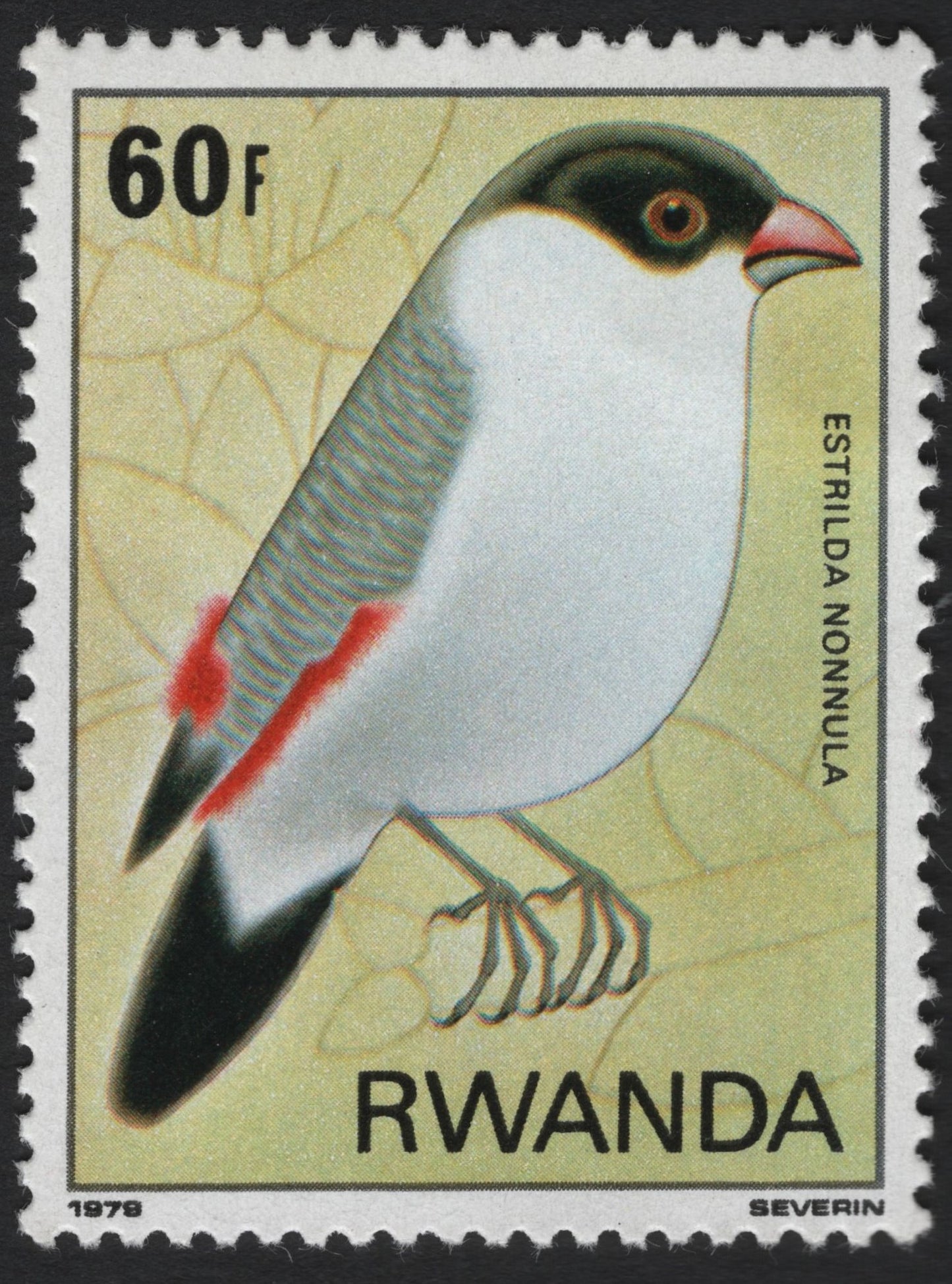 SCG5980 - Rwanda 1978 – Black-Crowned Waxbill (Estrilda nonnula)