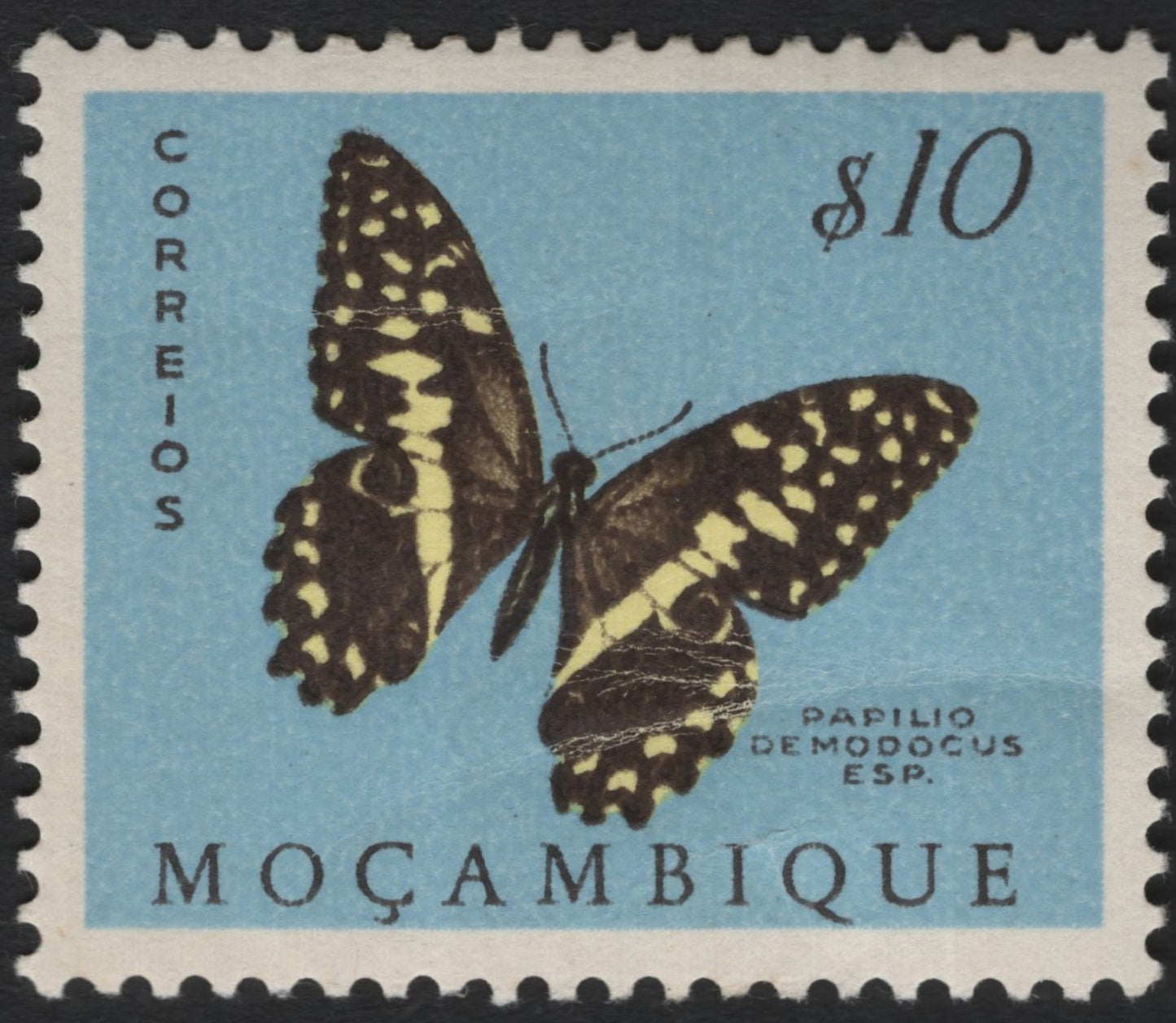 SCG6010 - Mozambique $10 Papilio demodocus Butterfly Stamp