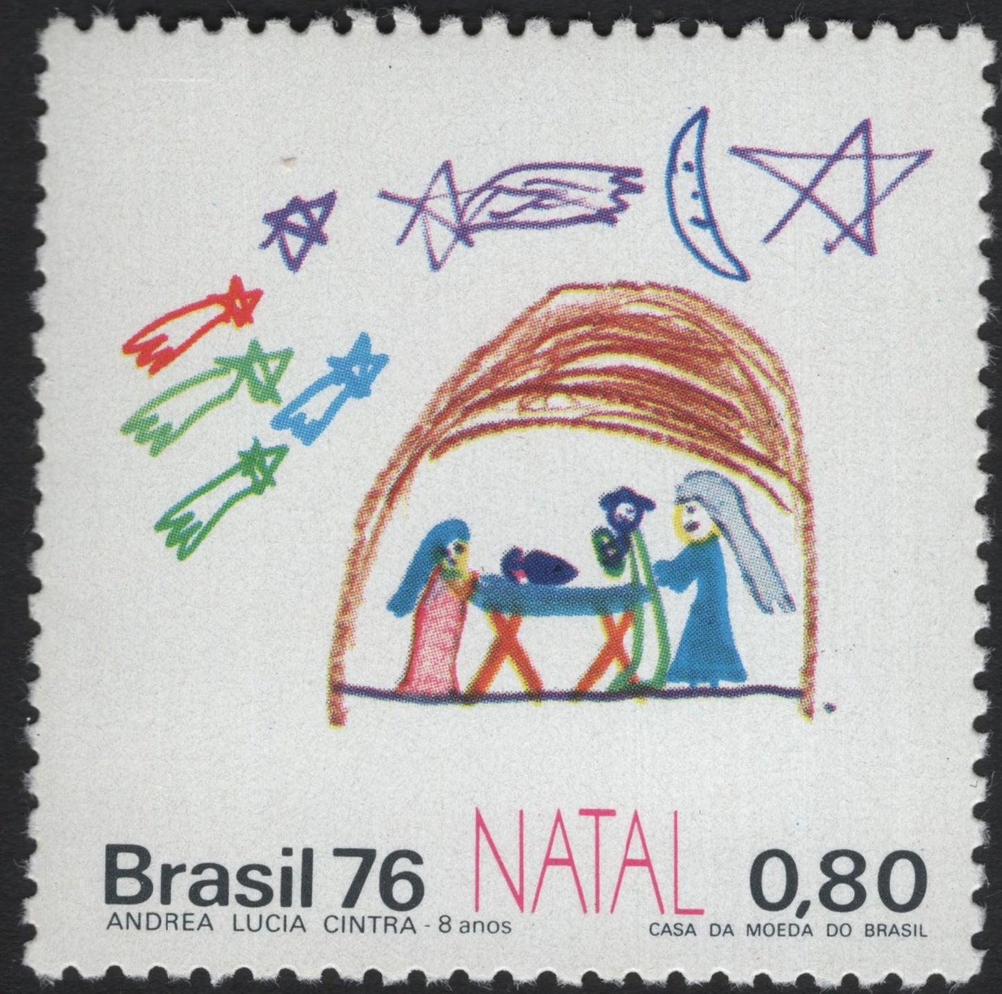 SCG5634 - 🇧🇷 Brazil 1976 – Children’s Drawings Christmas Issue