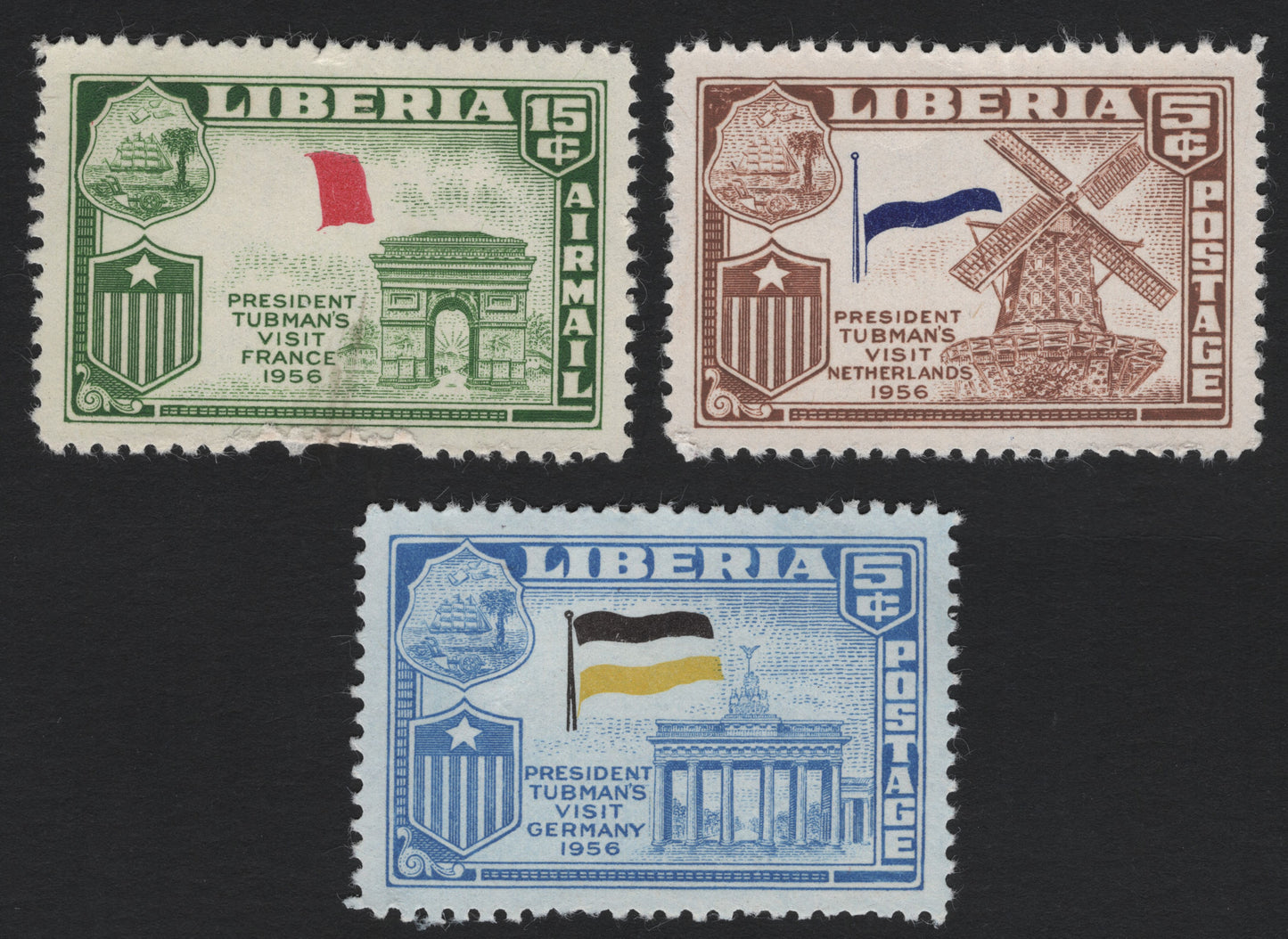 SCG5635 - Philatelic Entry: Liberia 1956 – President Tubman’s Visit to Europe