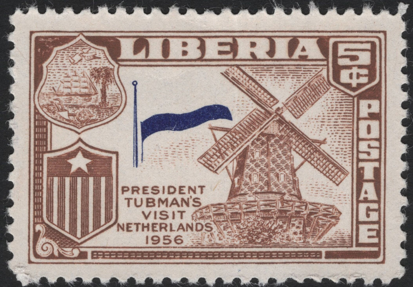 SCG5635 - Philatelic Entry: Liberia 1956 – President Tubman’s Visit to Europe