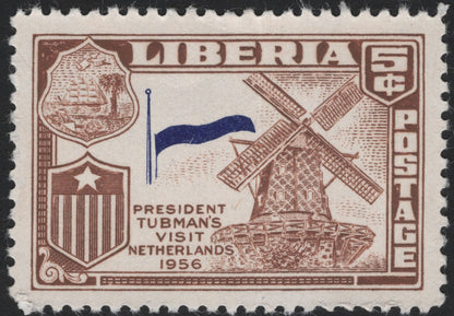 SCG5635 - Philatelic Entry: Liberia 1956 – President Tubman’s Visit to Europe