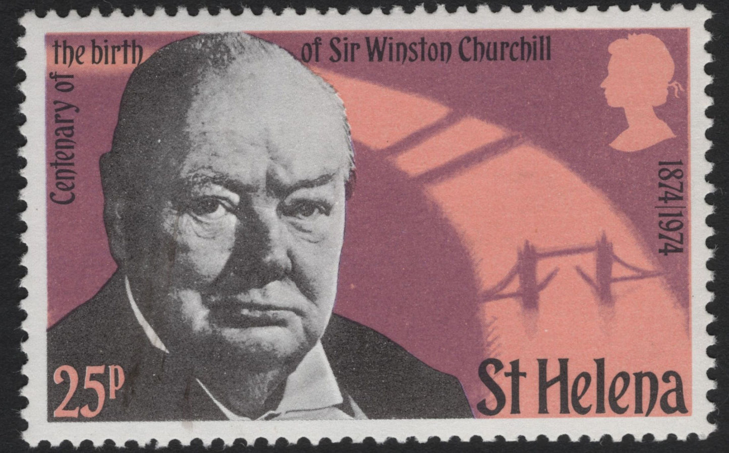 SCG5640 - St. Helena – Centenary of the Birth of Sir Winston Churchill (1874–1974)