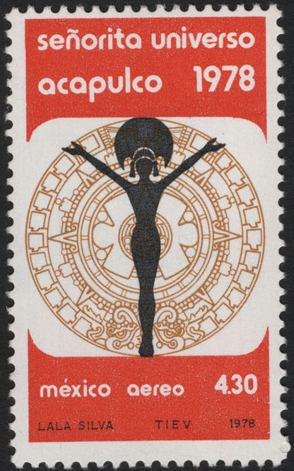 SCG5636 - Philatelic Entry — Mexico 1978 “Señorita Universo Acapulco” Airmail Issue