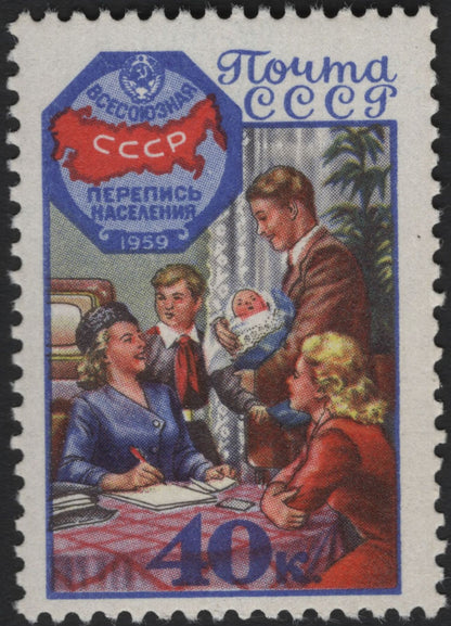 SCG5647 - Philatelic Entry — USSR 1959 Population Census Stamps