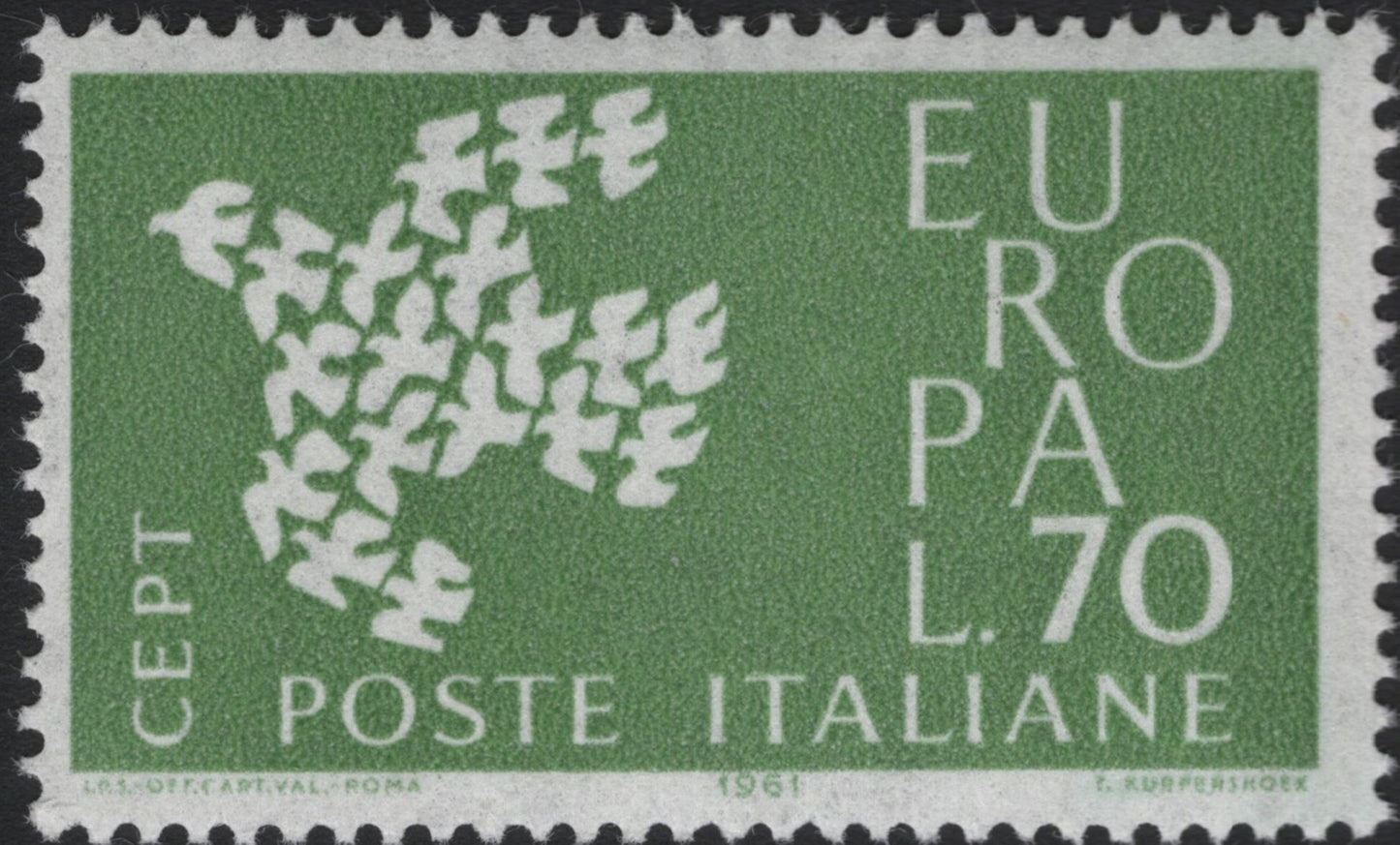 SCG5648 - Italy 1961 Europa CEPT Issue – Doves of Peace
