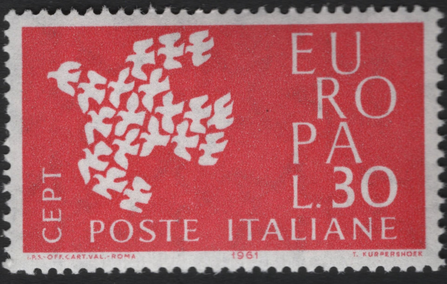 SCG5648 - Italy 1961 Europa CEPT Issue – Doves of Peace